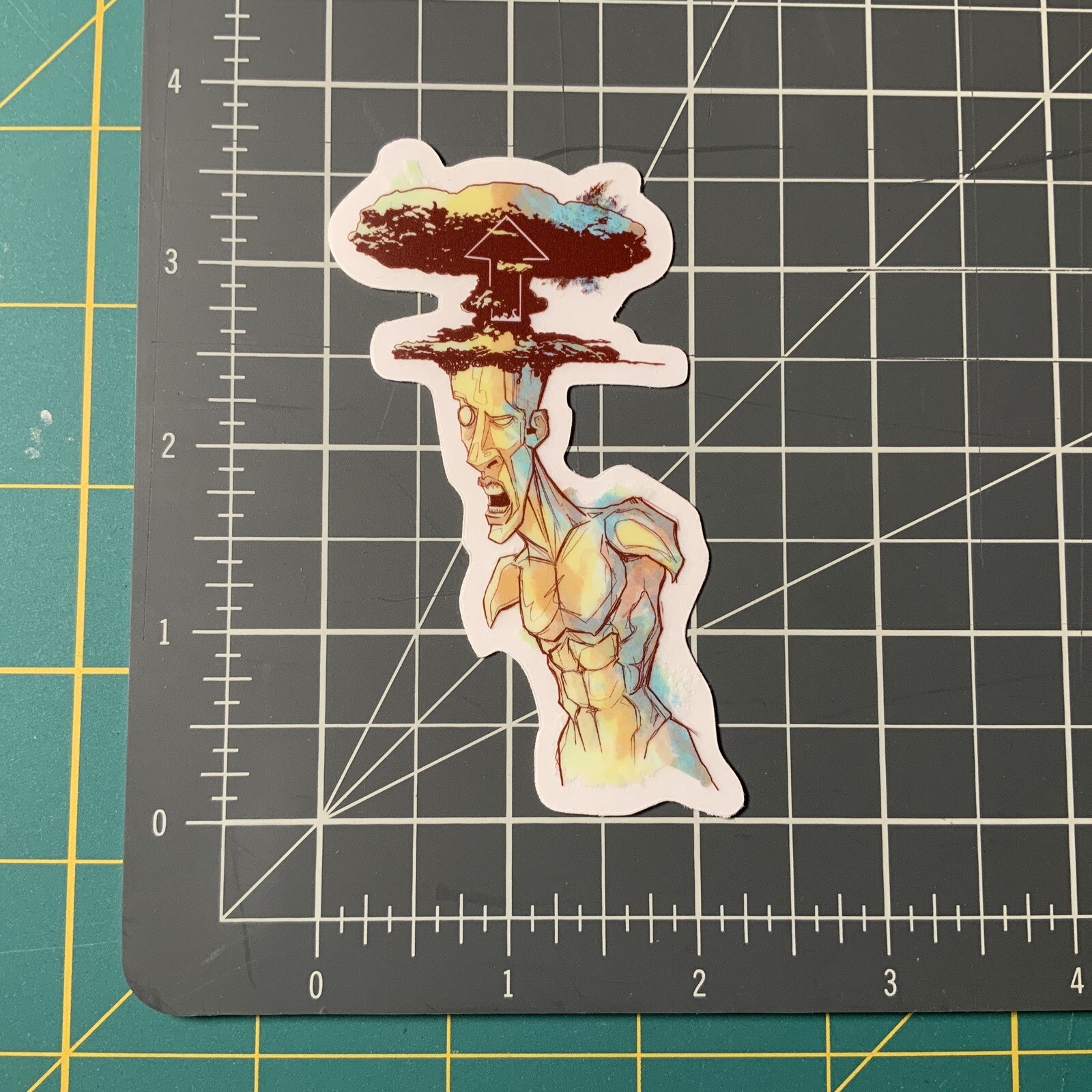 Atomic Vinyl Sticker 3” Artist Johnny Larson Bomb Twisted Mind Comic Fallout 4 3