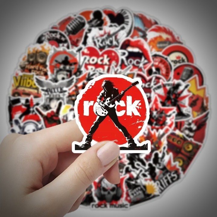 300pcs Rock Band Logo Stickers Decal Lot Punk Vinyl Music Heavy Metal Laptop USA