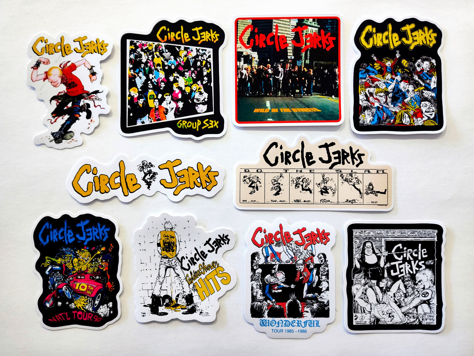 Punk Rock Sticker Pack (10) Circle Jerks Hardcore Old School Band