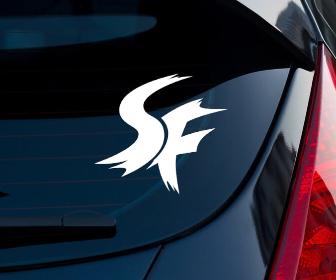 Street Fighter Super Smash Bros Indoor/Outdoor Matte White Vinyl Decal 5.6"x5"