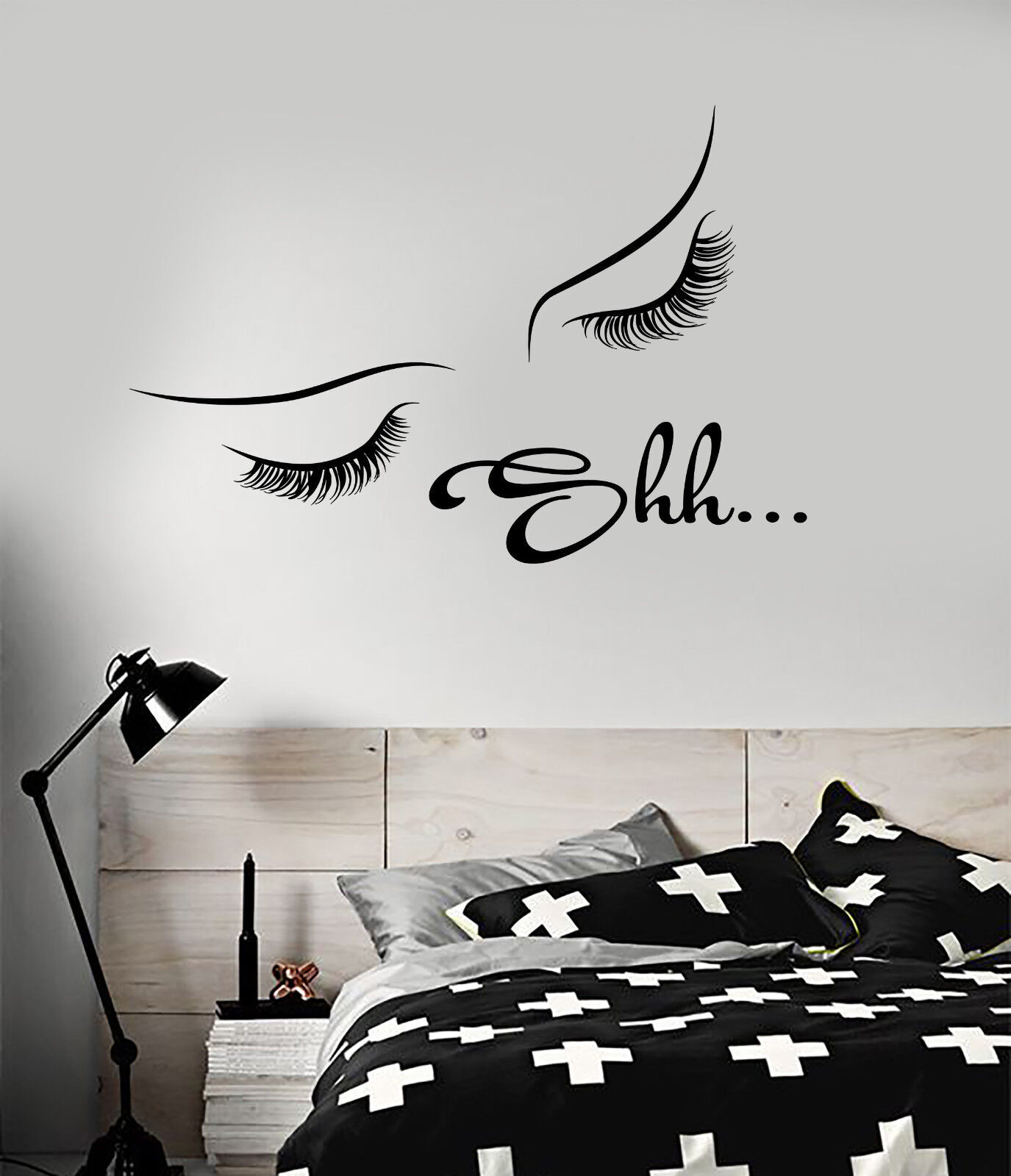 Vinyl Wall Decal Girl Eyebrows And Eyelashes Dream Decor Words Stickers (2044ig)