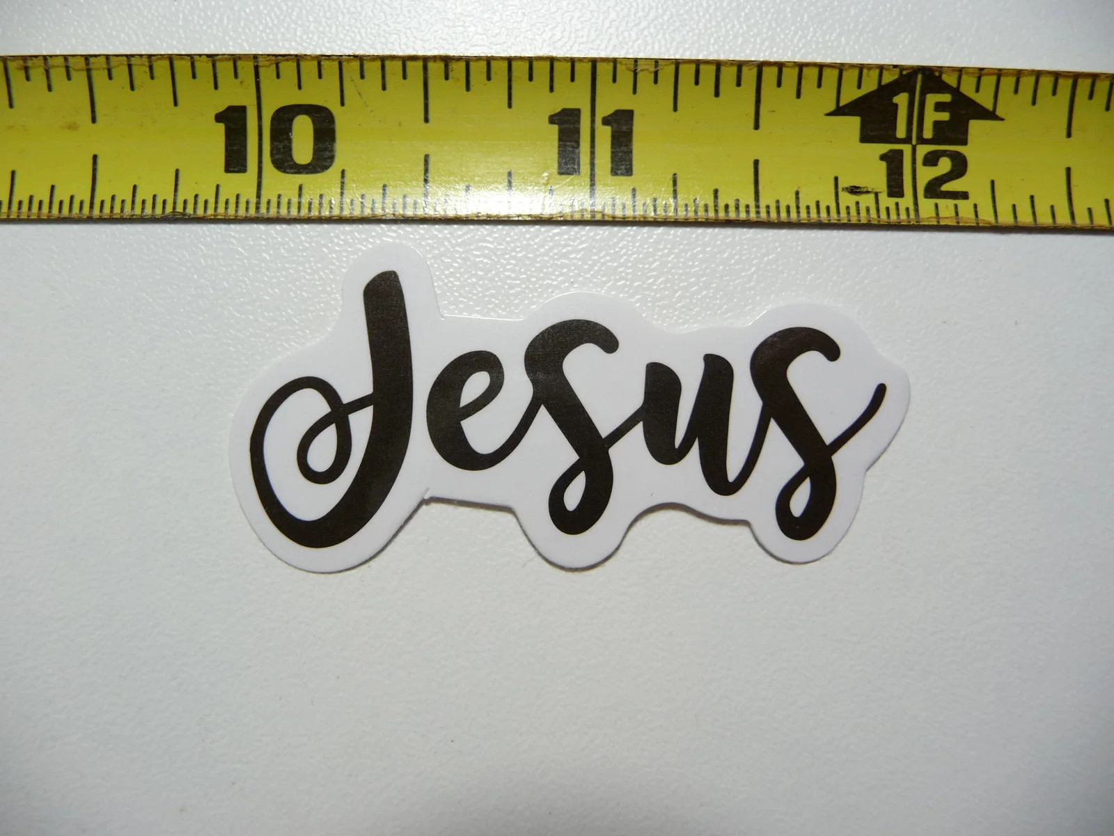 JESUS BOLD FONT CURSIVE LETTERS SMALL STICKER DECAL CHURCH CHRISTIAN