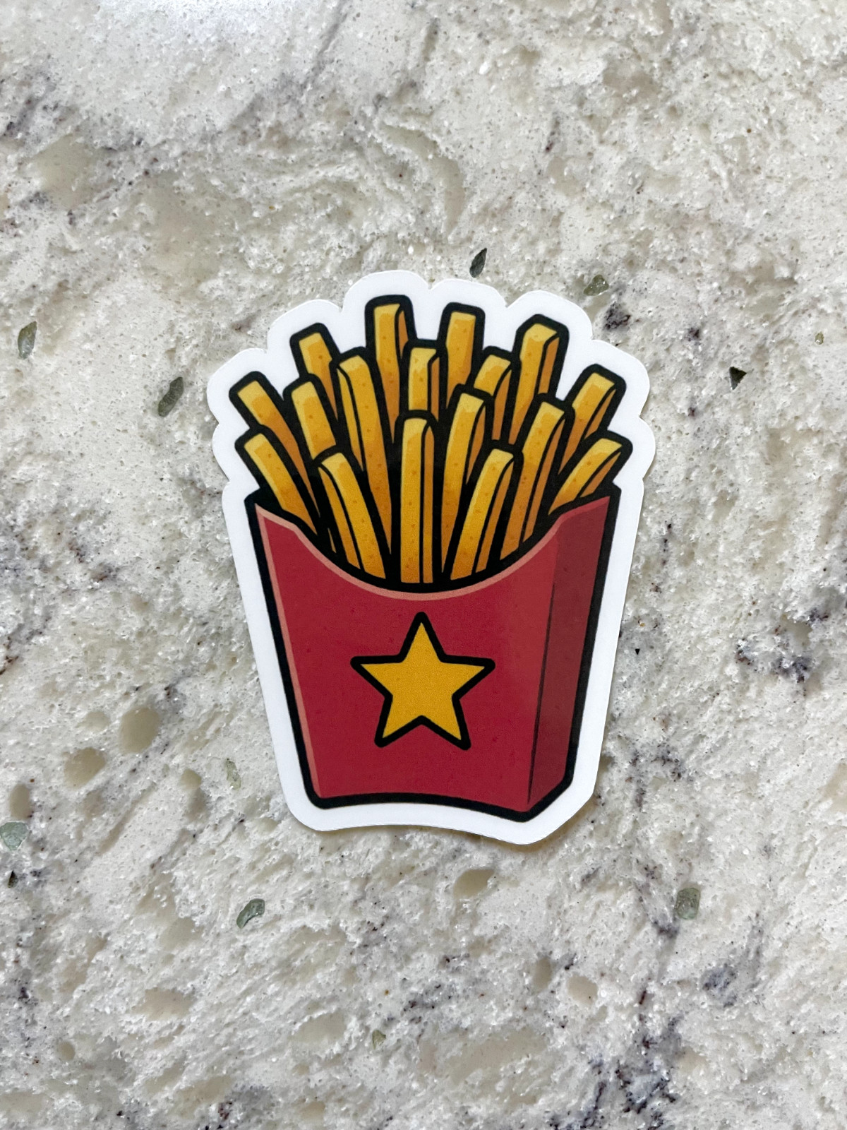 French Fries Sticker l Gloss or Holographic Laminate l Waterproof Decal