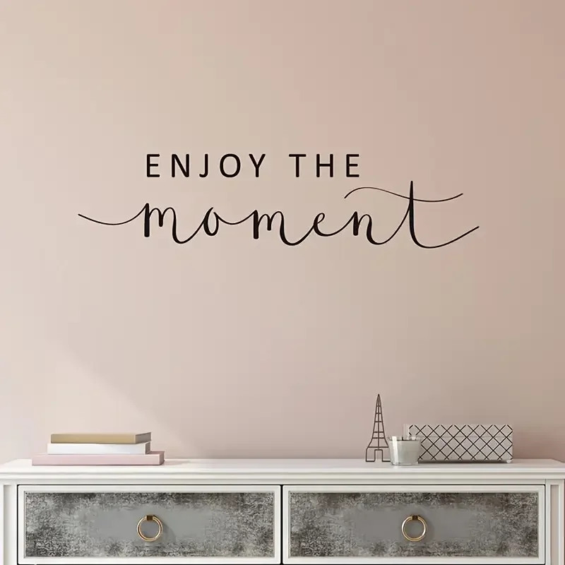 Motivational Quote Wall Sticker Phrase Inspirational Words Enjoy the Momen