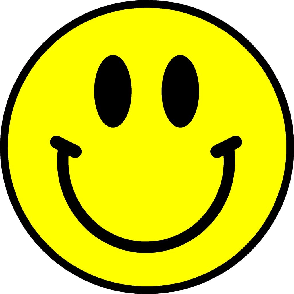 Smiley face sticker weatherproof bumper vinyl decal
