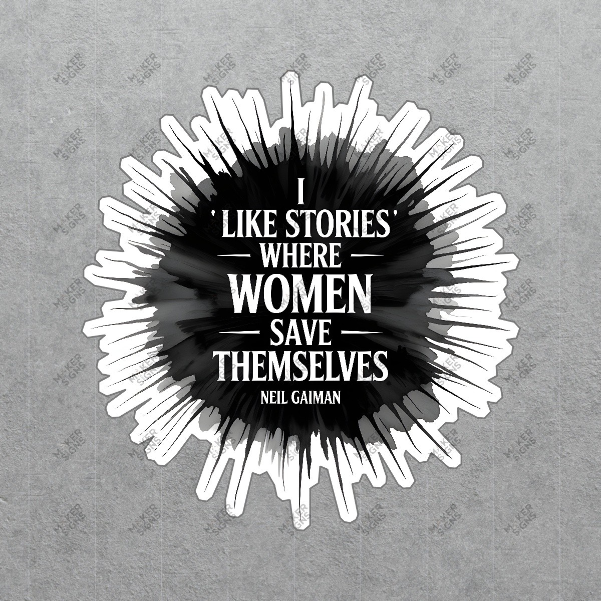 Inspirational Wall Art I Like Stories Where Women Save Themselves #7526