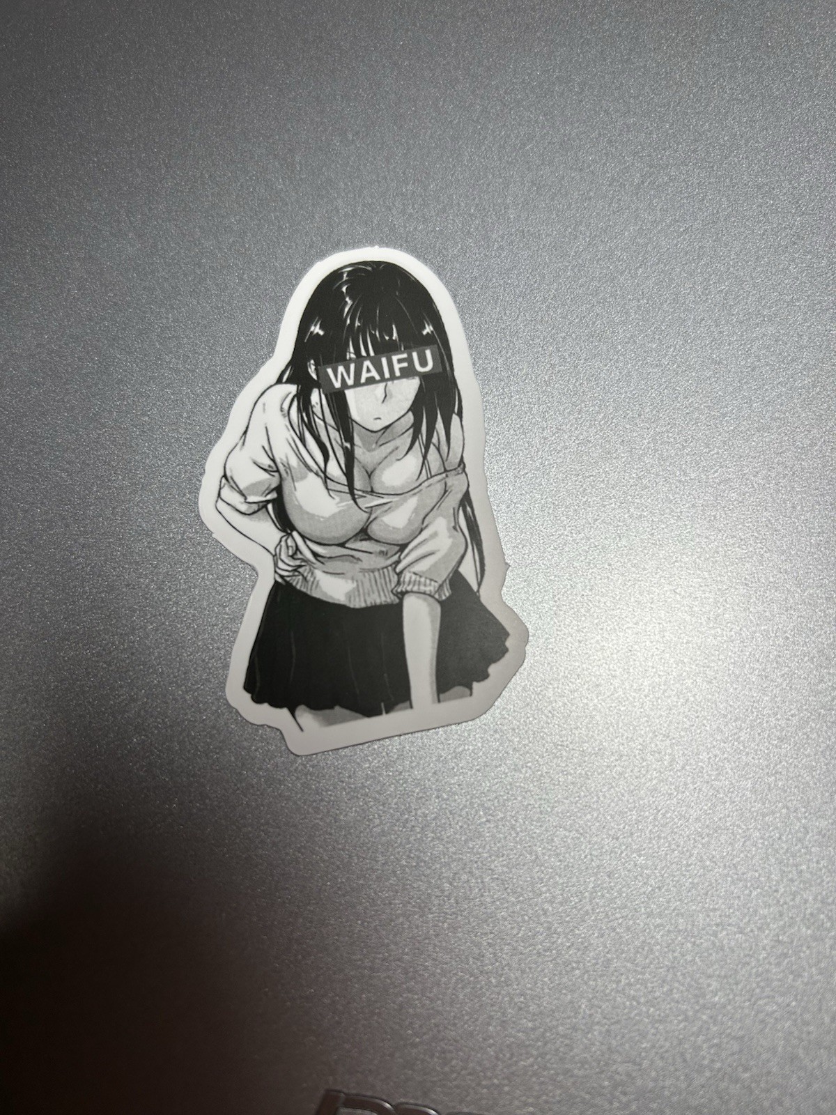 black and white waifu lewd sexy girls stickers #8