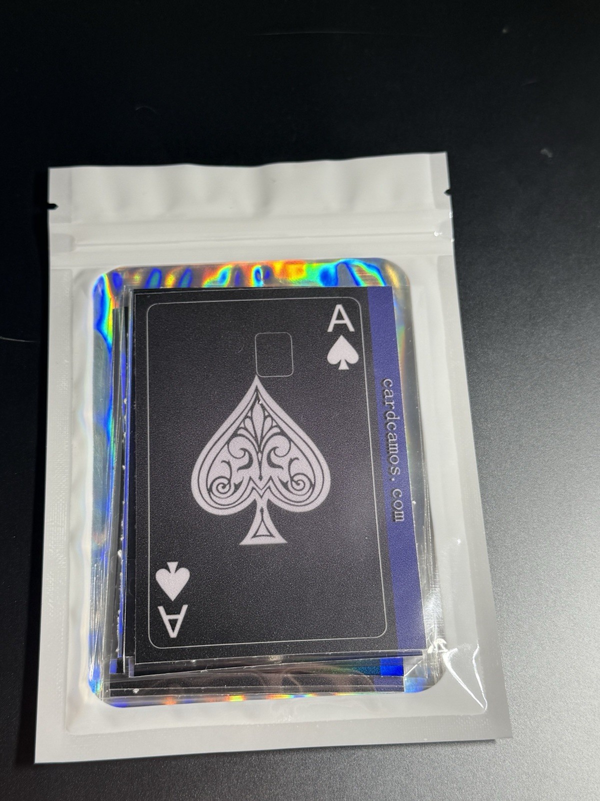 Black Playing Card Credit Card Skin Debit Card Camo Wallet Accessories