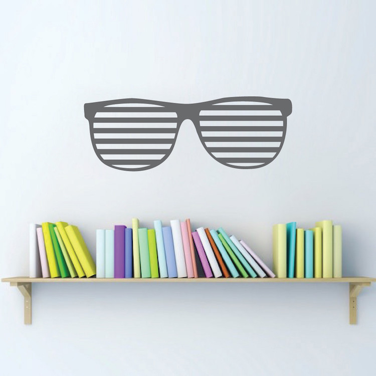 Hip Shapdes Wall Decal Sunglasses Wallpaper Mural Beach Removable Design, b07