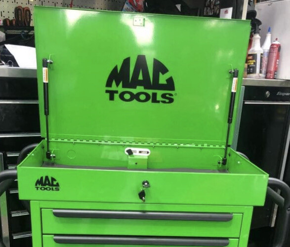 Mac Tools 12” Toolbox Decal Sticker Logo Window Mechanic ASE Technician Black