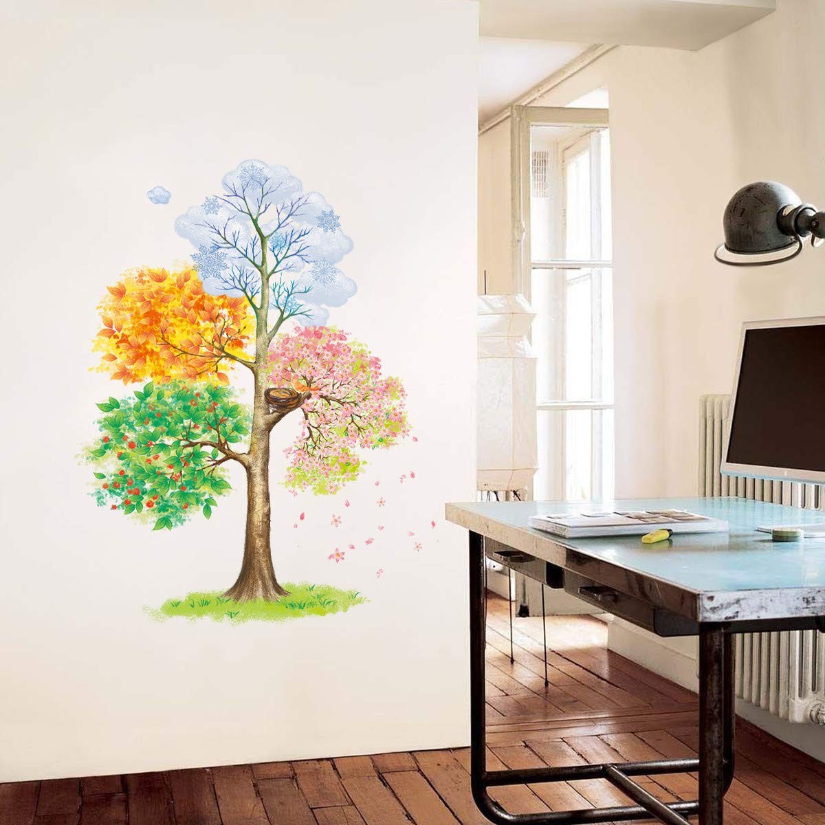 Four Seasons Tree Wall Stickers Removable Vinyl Wall Decals Art Decor for Bed…