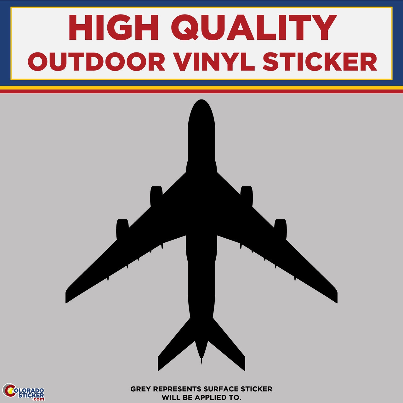 Airplane, Die Cut High Quality Vinyl Sticker