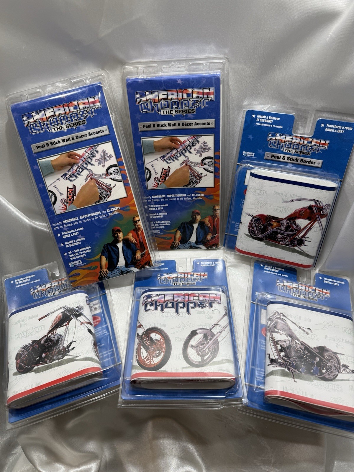(6 PACK) American Chopper 2-Peel & Stick Wall Decor Accents AND 4-Borders
