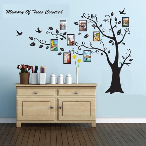 Family Tree Wall Decal Sticker Large Vinyl Photo Picture Frame Removable US Gift