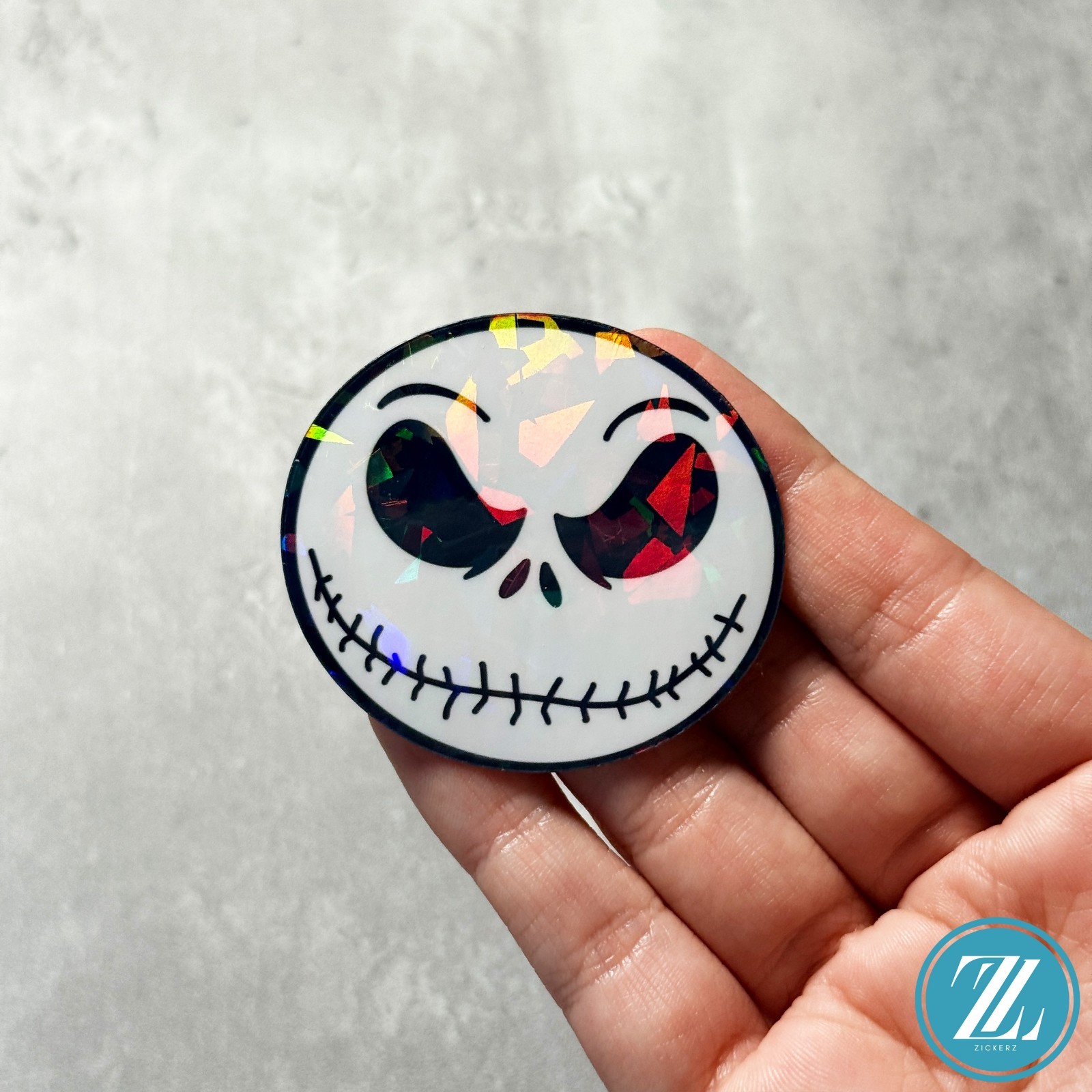 Jack Skellington Sticker, Holographic Nightmare Before Christmas Decal