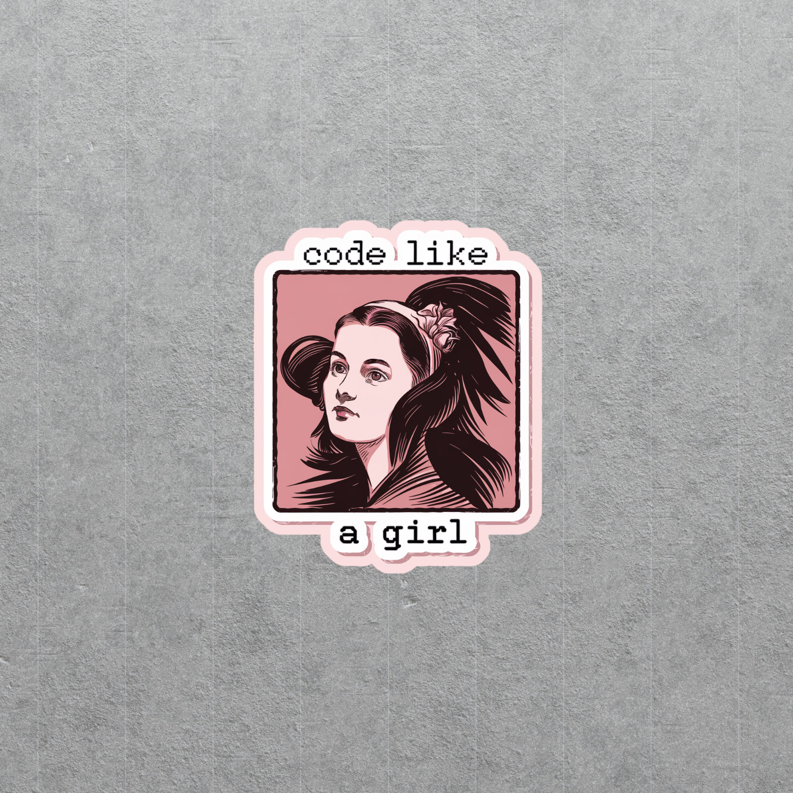 Code Like A Girl | Empowering Women in Tech Sticker for Laptops & Devices #5064