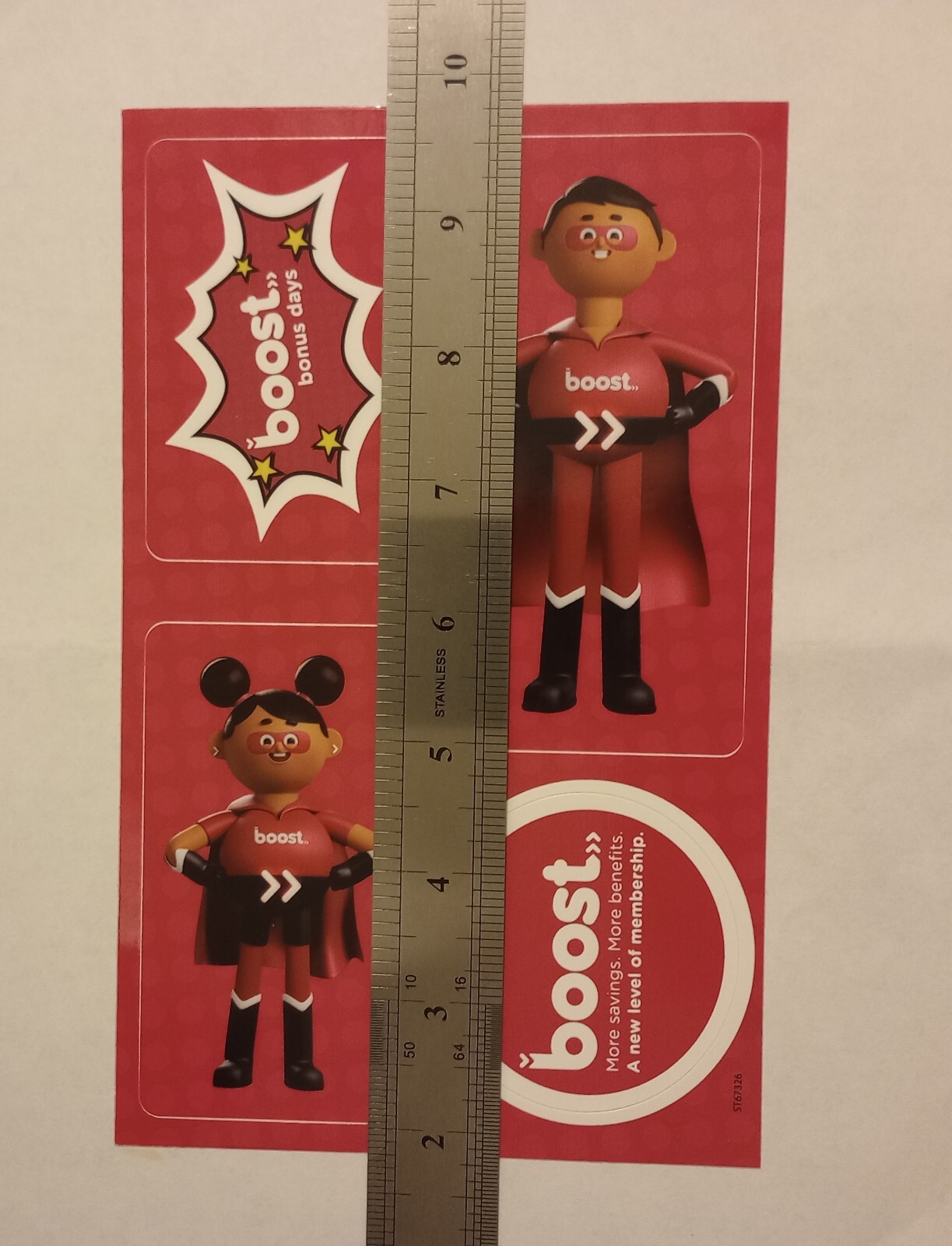 Kroger Collectible Kroji "Boost" Characters Adhesive Stickers/Decals