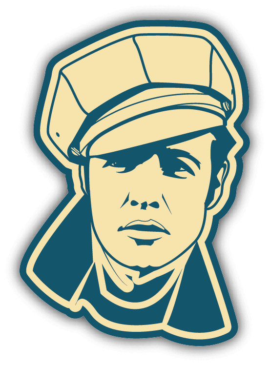 Marlon Brando Head Car Bumper Sticker Decal
