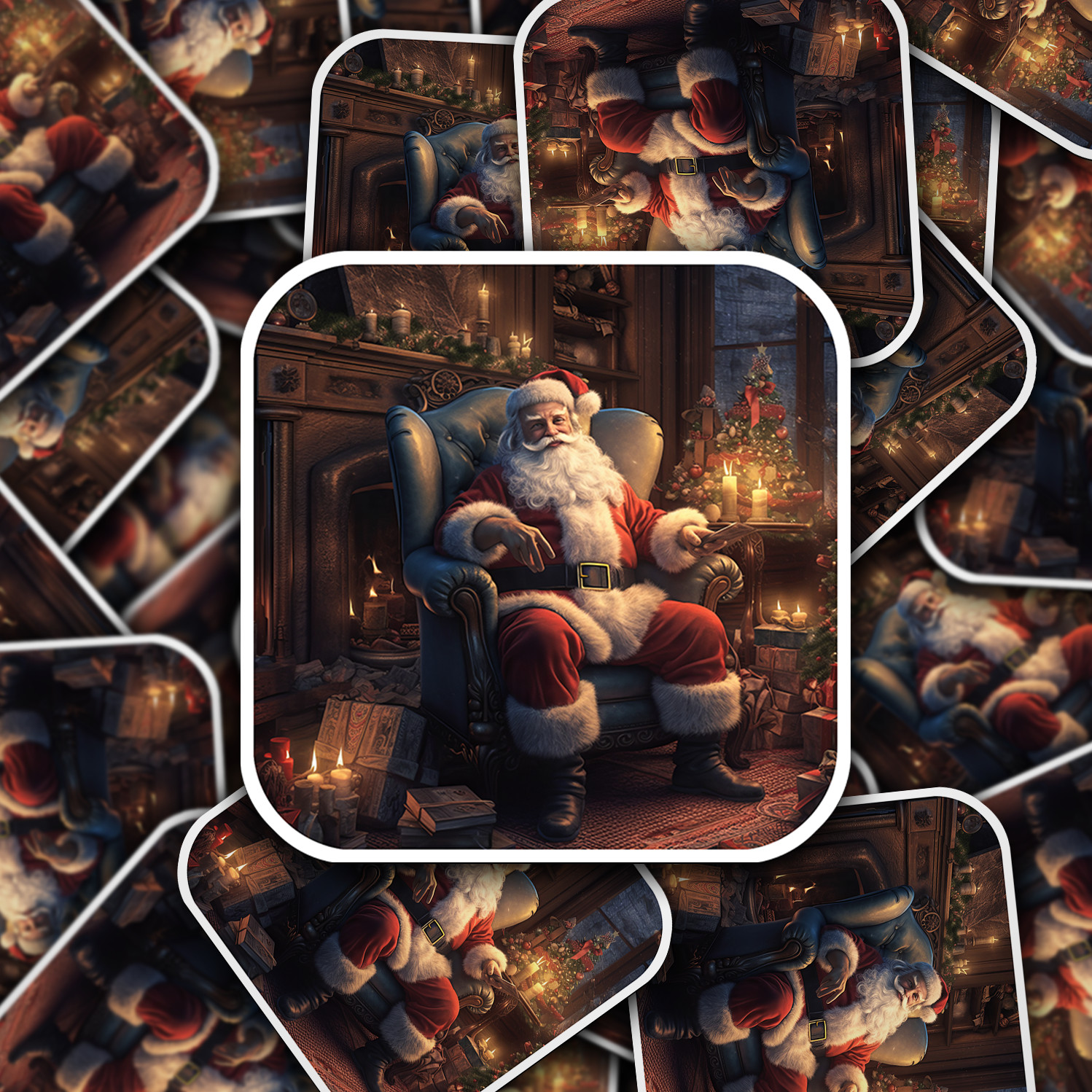 Santa Claus Vinyl Sticker – Bring the Magic of Christmas Anywhere