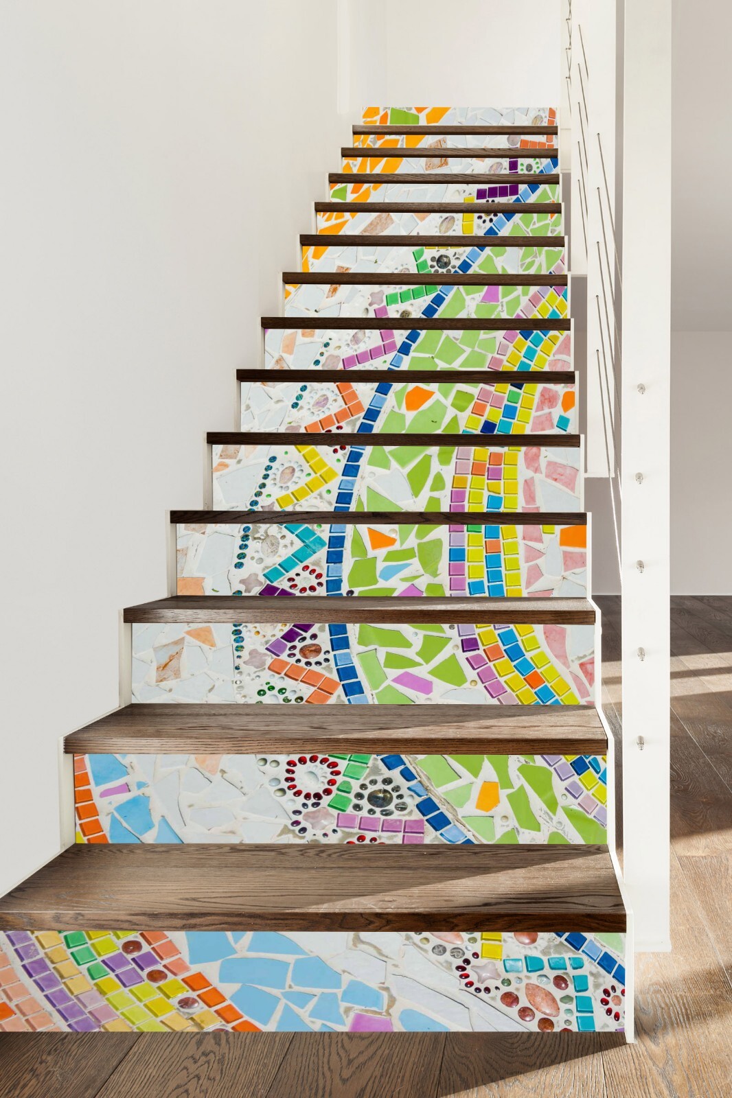 3D Color Texture AZ455 Stair Risers Decoration Mural Vinyl Wallpaper Kay