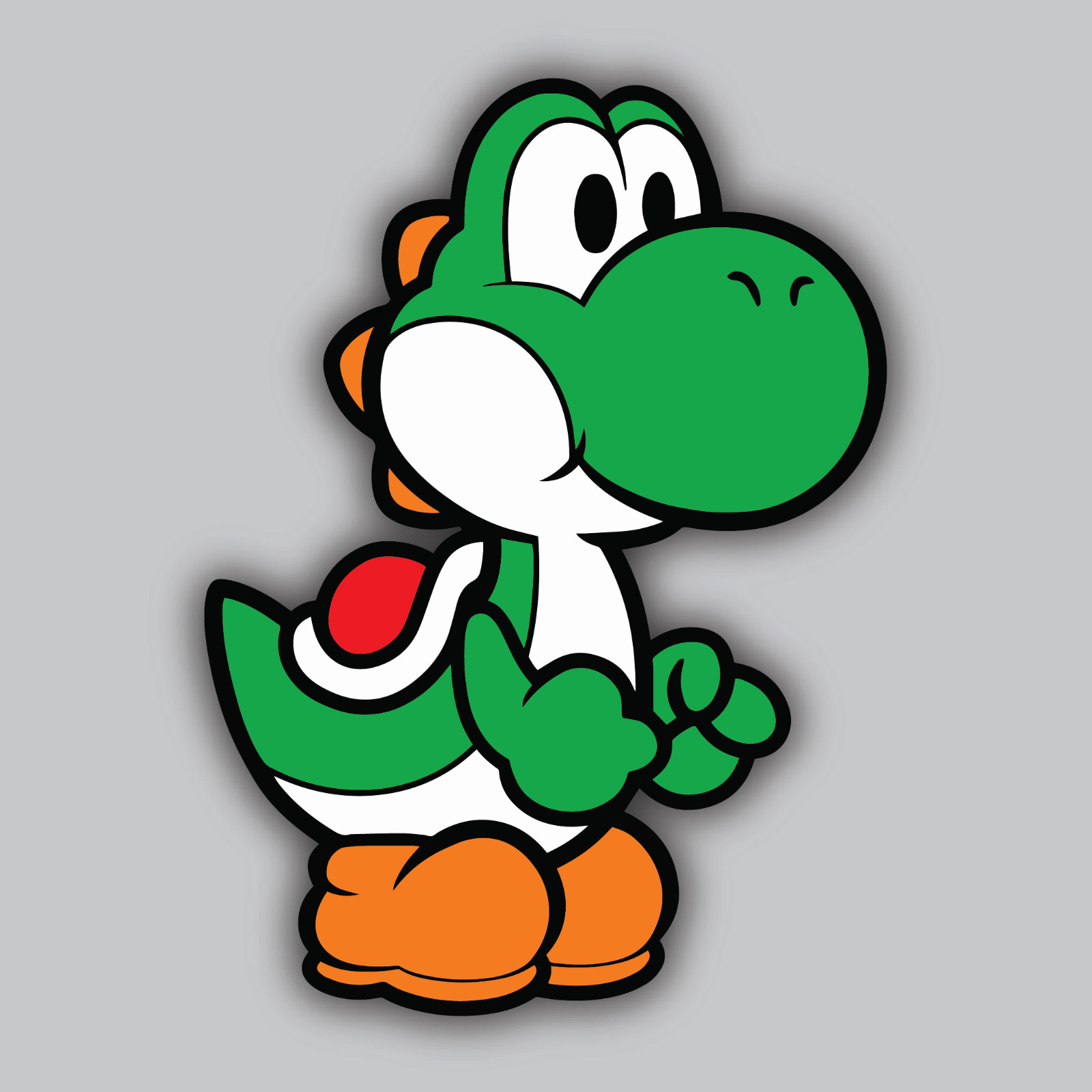 Yoshi Vinyl Sticker/Decal – Cartoon – Super Mario Bros – Nintendo – Luigi – Toad