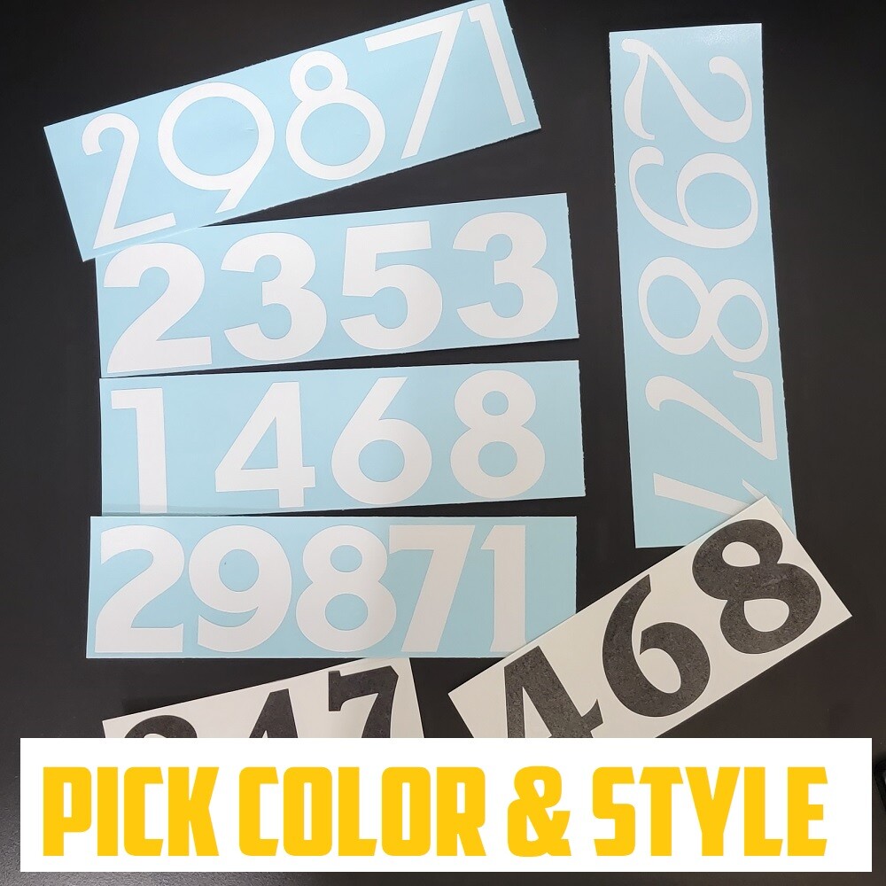 SET OF Custom Personalized Vinyl Lettering Name Decal Sticker Mailbox Numbers