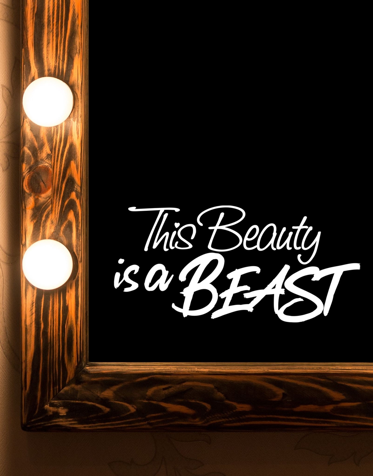 This Beauty is a Beast Motivational Self-Esteem Quote Vinyl Decal Sticker for Mi