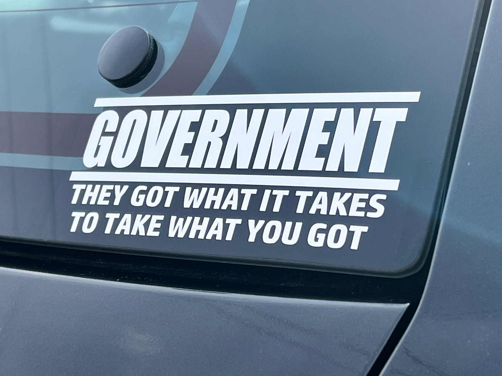 GOVERNMENT -WHITE- Vinyl Decal Indoor & Outdoor Sticker. Choose Size!