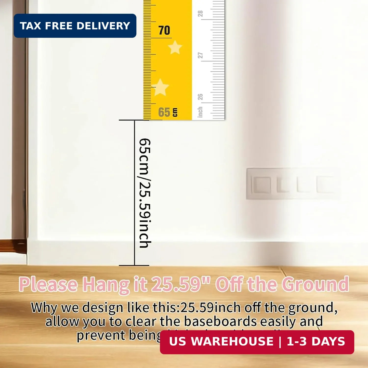 Kids Growth Chart Height Measure Wall Decal Animal Alphabet Stickers Giraffe Des