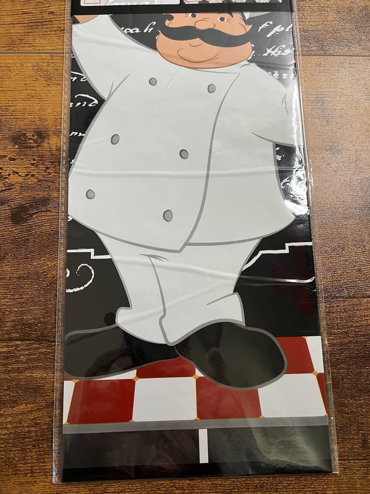 Cooking Concepts FOIL BACKSPLASH WALL STICKER Chef (17.7in X 29.5in)