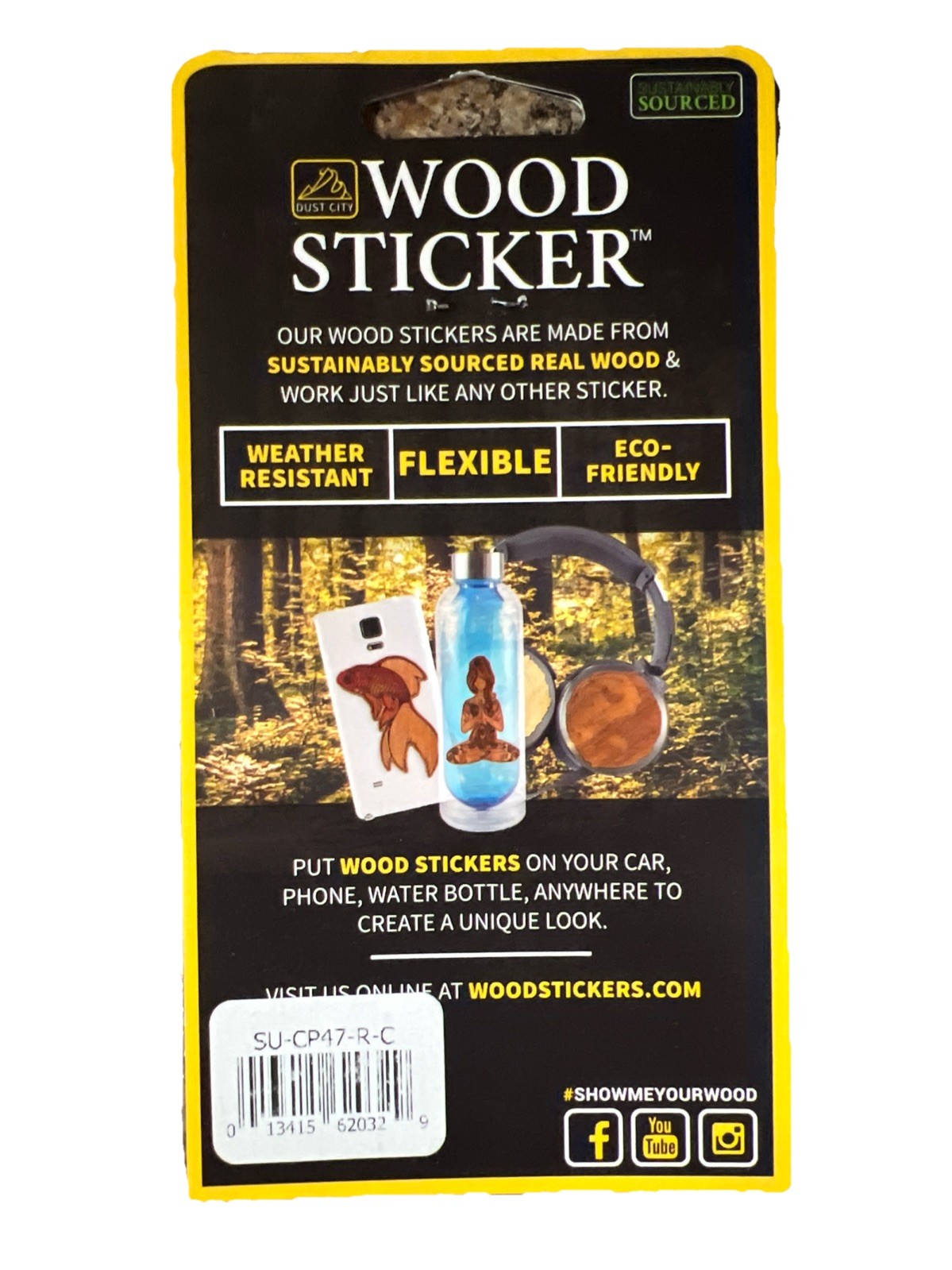 Camping VW Hippie Bus WOOD Sticker Dishwasher SAFE Biodegradable Dust City NEW