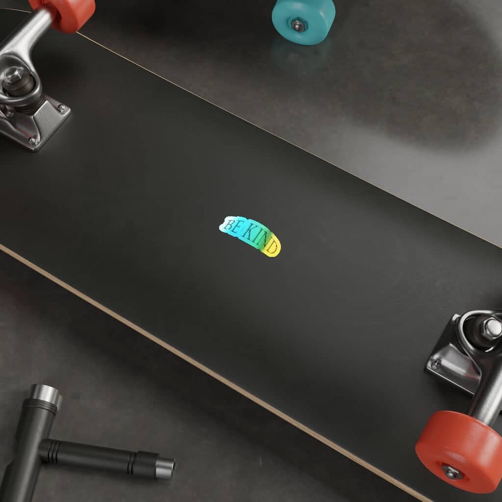 Holographic Die-cut Stickers "Be Kind"