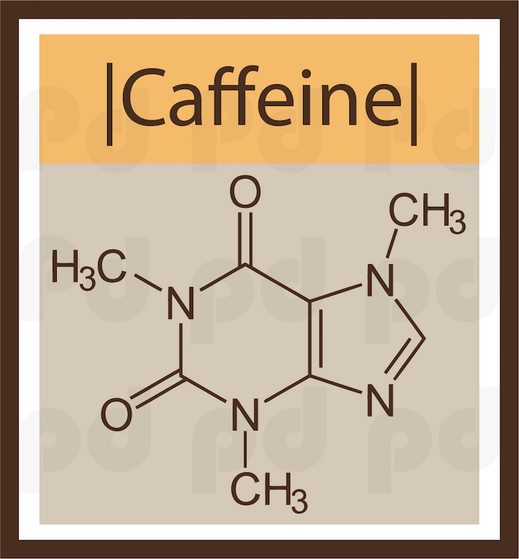 Caffeine Molecule Wall Mural Decal Vinyl Coffee Shop Art Science Wallpaper, c82