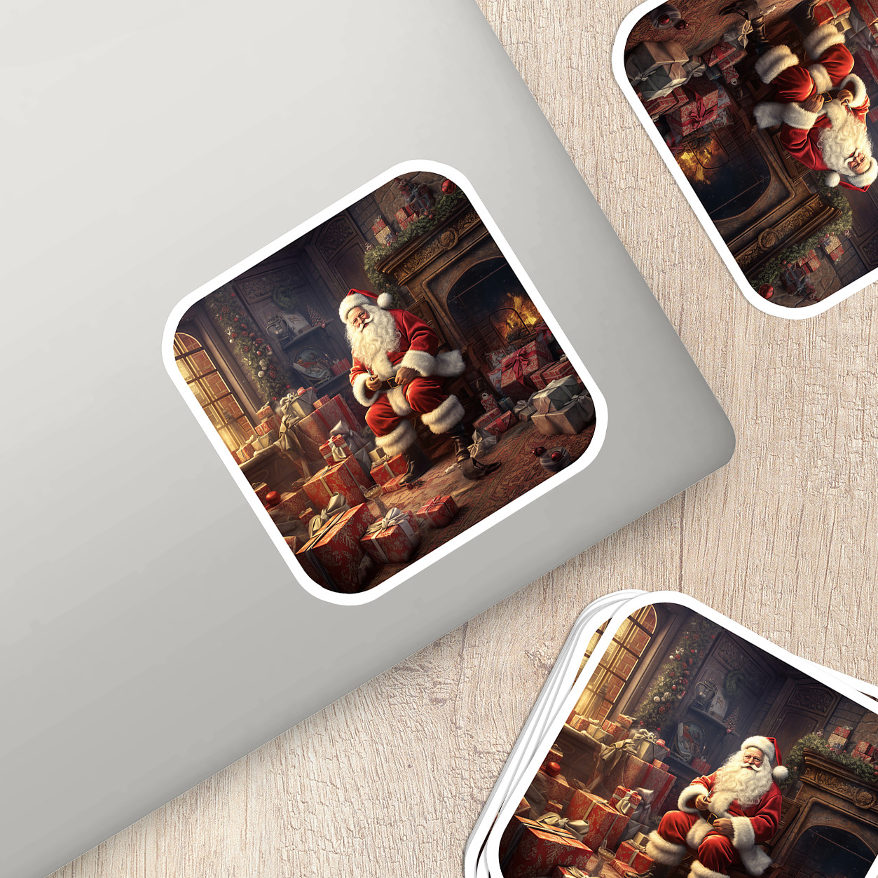 Santa Claus Vinyl Sticker – Bring the Magic of Christmas Anywhere