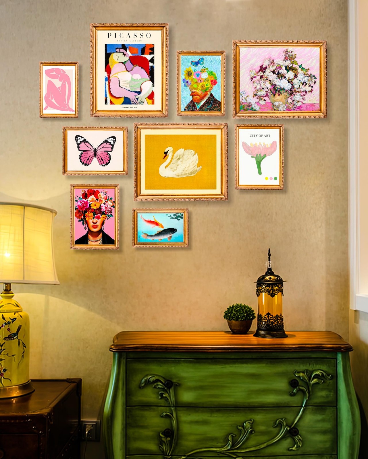 dazongweihan 18 PCS Colorful Eclectic Wall Art Decor, Maximalist Wall Prints …