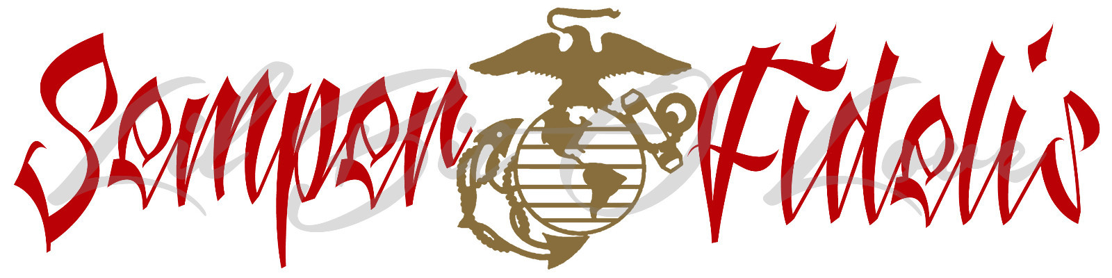 23" SEMPER FIDELIS VINYL DECAL EGA STICKER USMC MARINE CORPS YOU CHOOSE COLOR