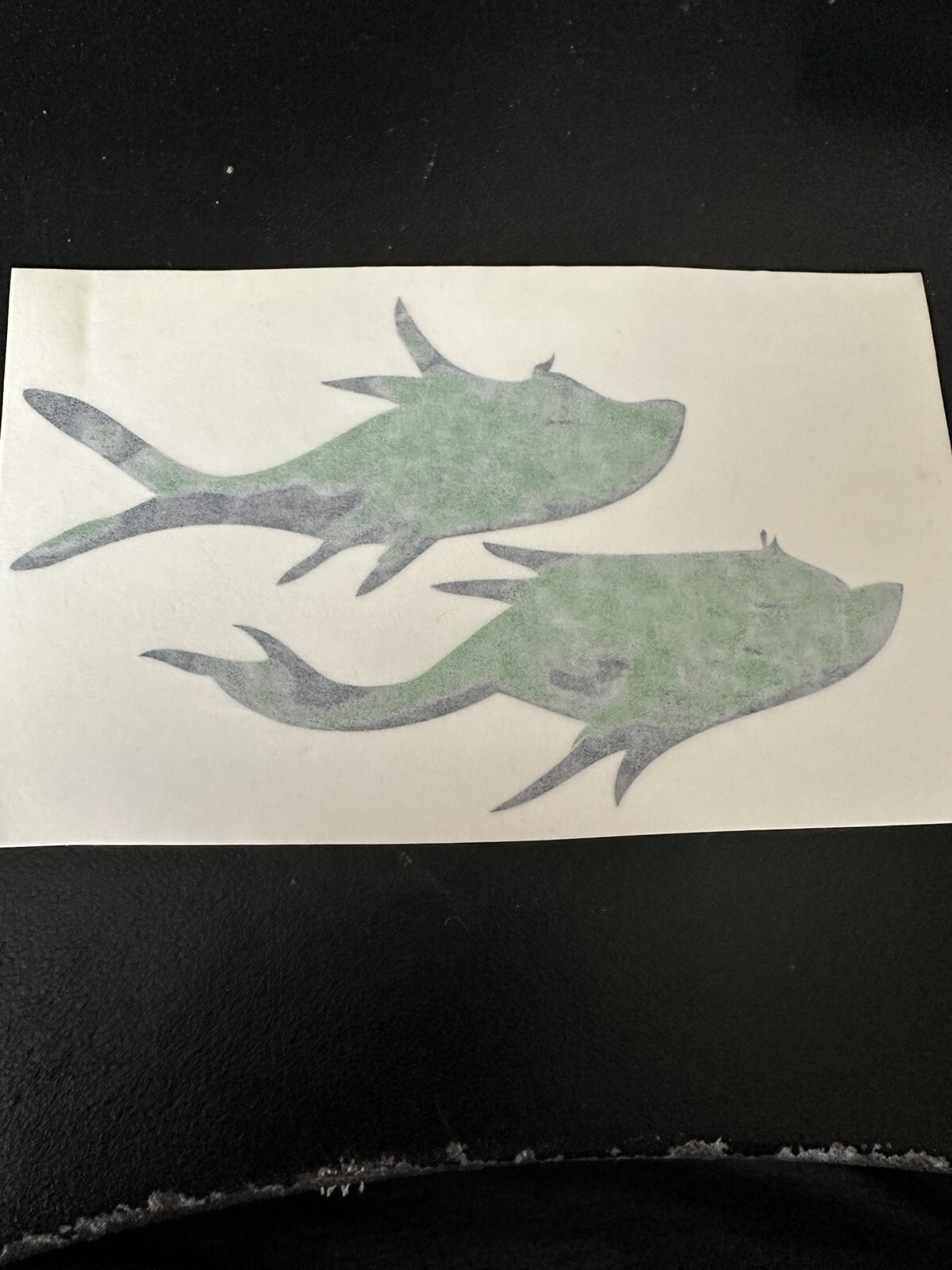 Dr. Seuss One Fish, Two Fish Vinyl Wall Decals Green 2 Fish 7" X 4.5" Wall