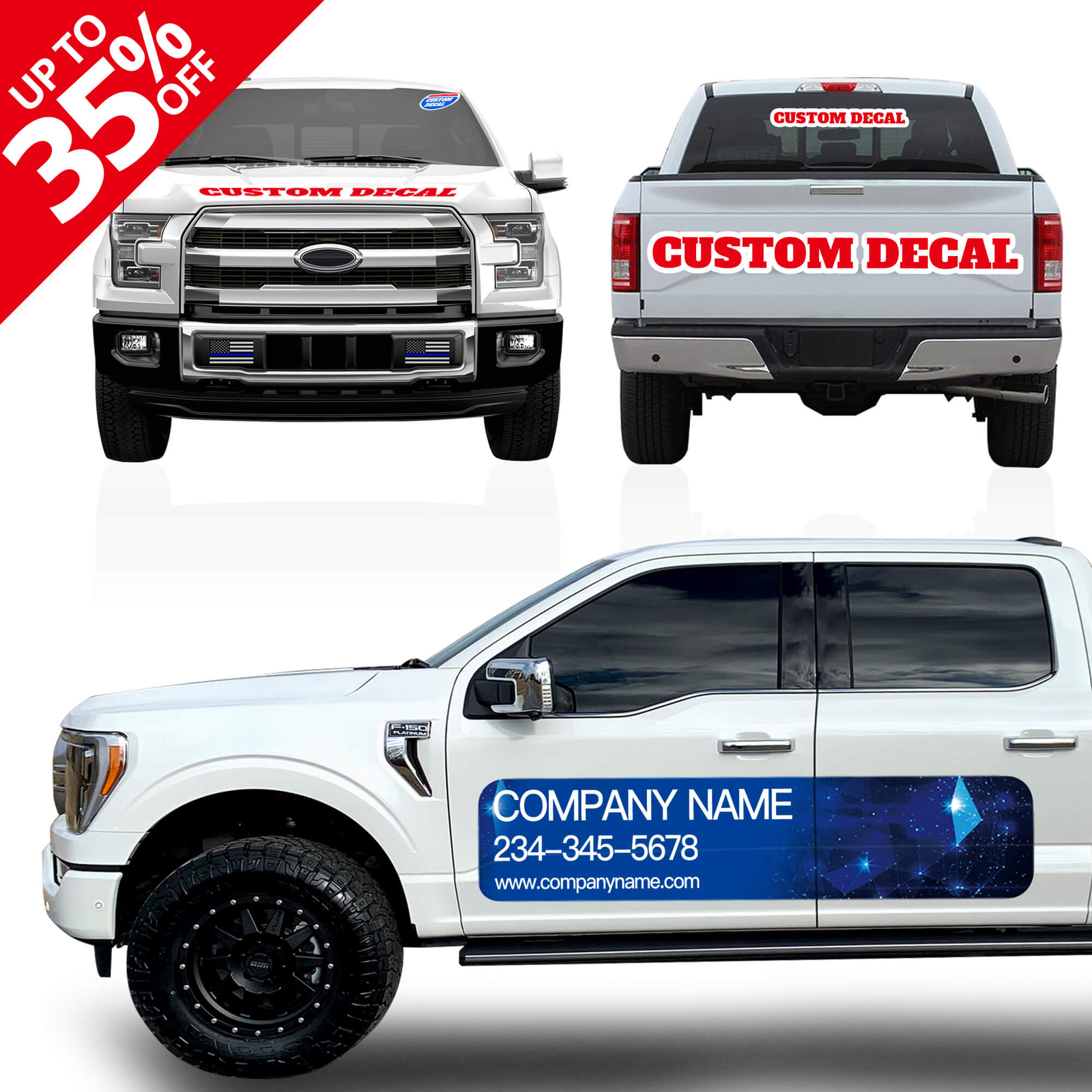 Anley Custom Car Vinyl Lettering – Personalized Text Letter Decals Sticker