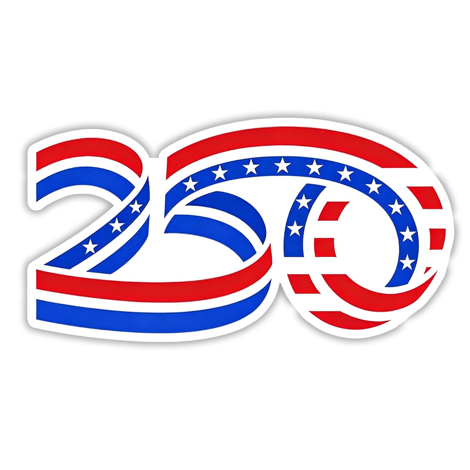 America 250 Anniversary Sticker Logo 2026 USA Flag Vinyl Decal 250th Flag US