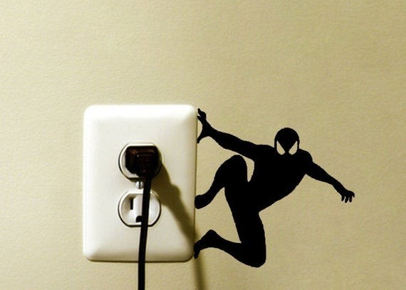 spiderman light switch Decal