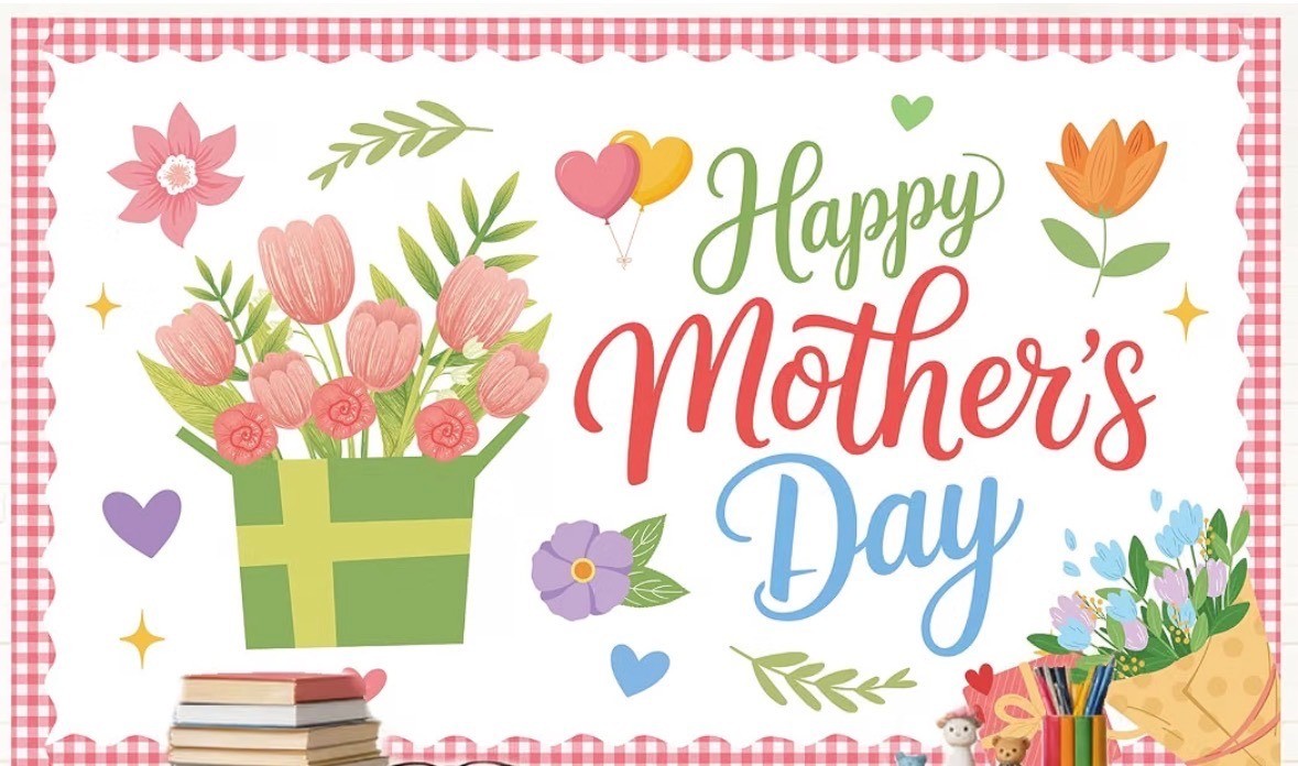 Bulletin board materials – happy Mother’s Day flowers set
