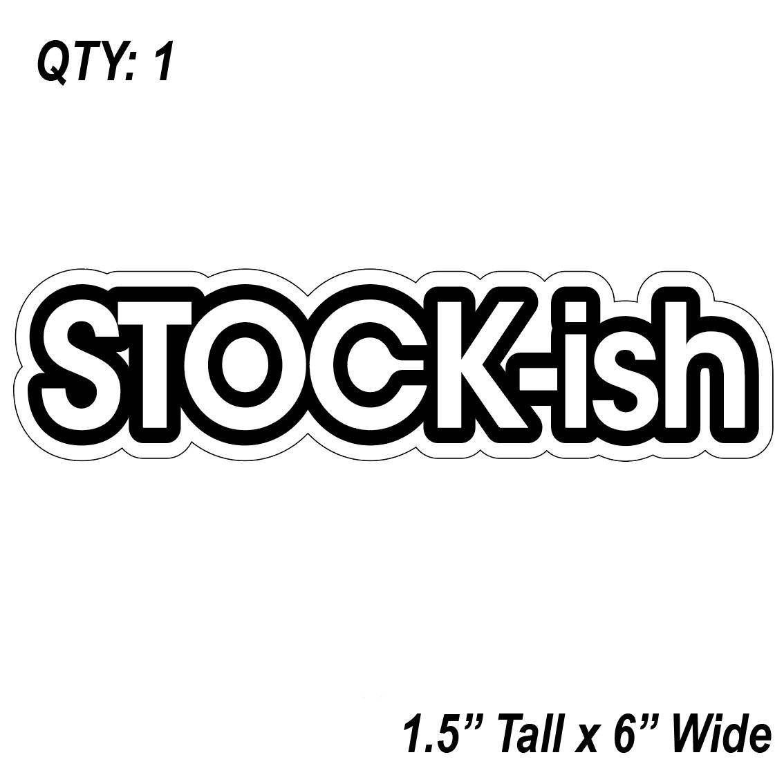 (1) Stock-ish car Sticker Auto Race Drift JDM Decal Boost Tuner Euro Funny Honda