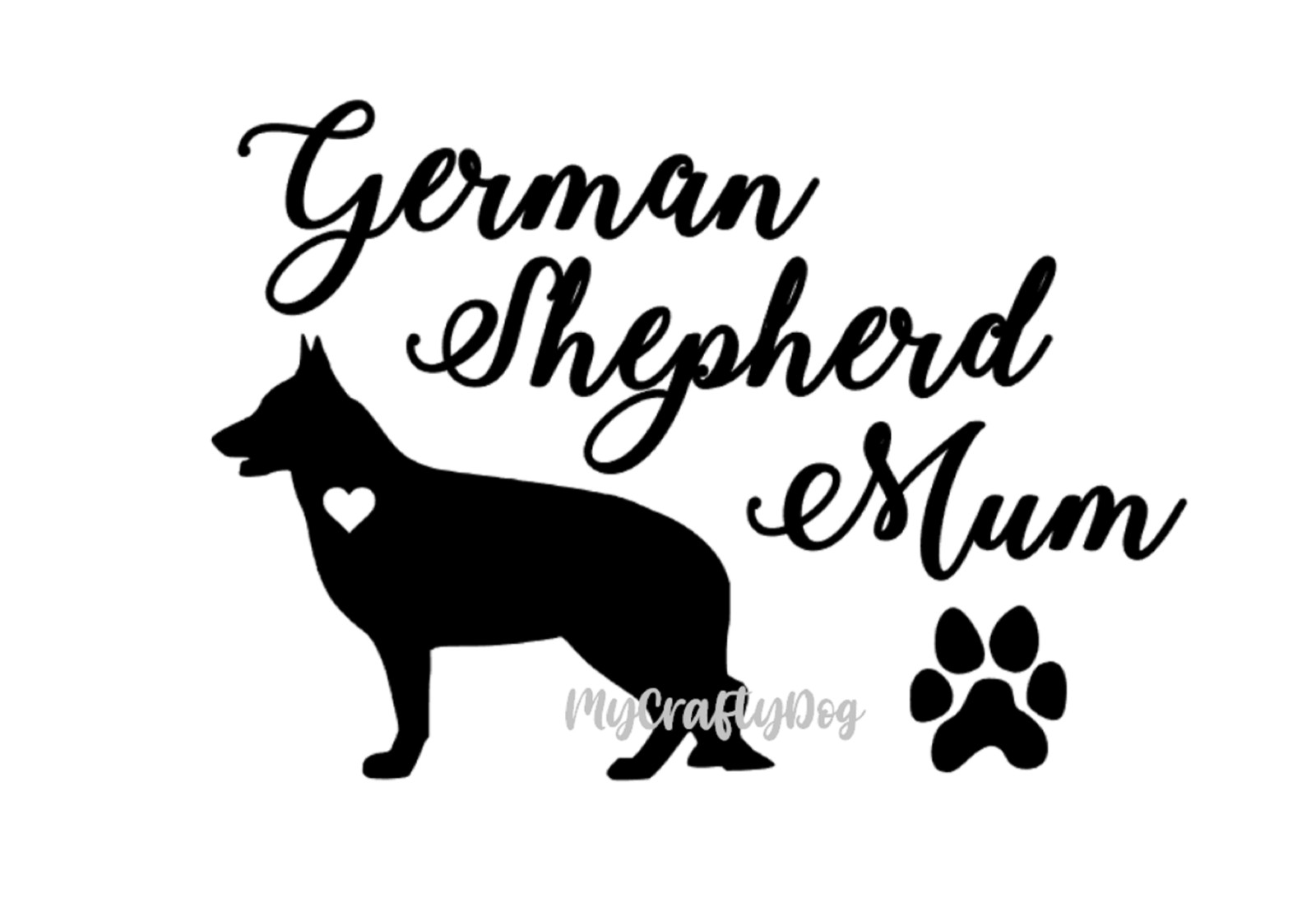 German Shepherd Mum Dog Sticker Car Decal Vinyl dog Mom High quality Window