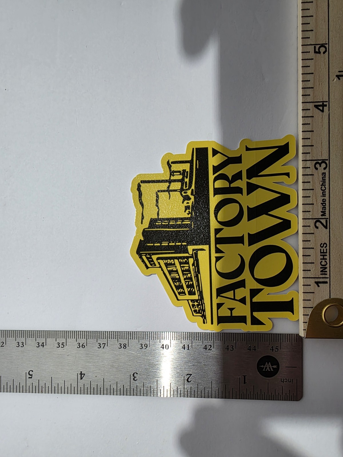 Factory Industrial Yellow Black Vinyl Decal Sticker Small Building
