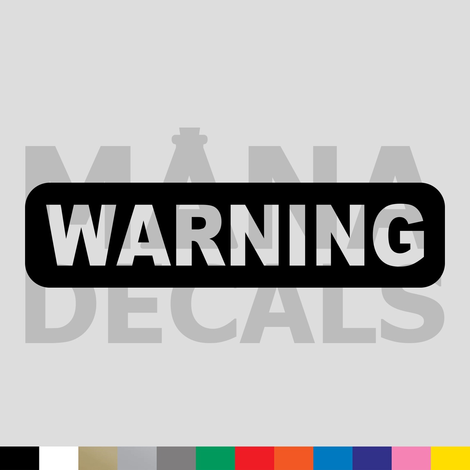 WARNING Vinyl Die Cut Decal Sticker – Safety Danger