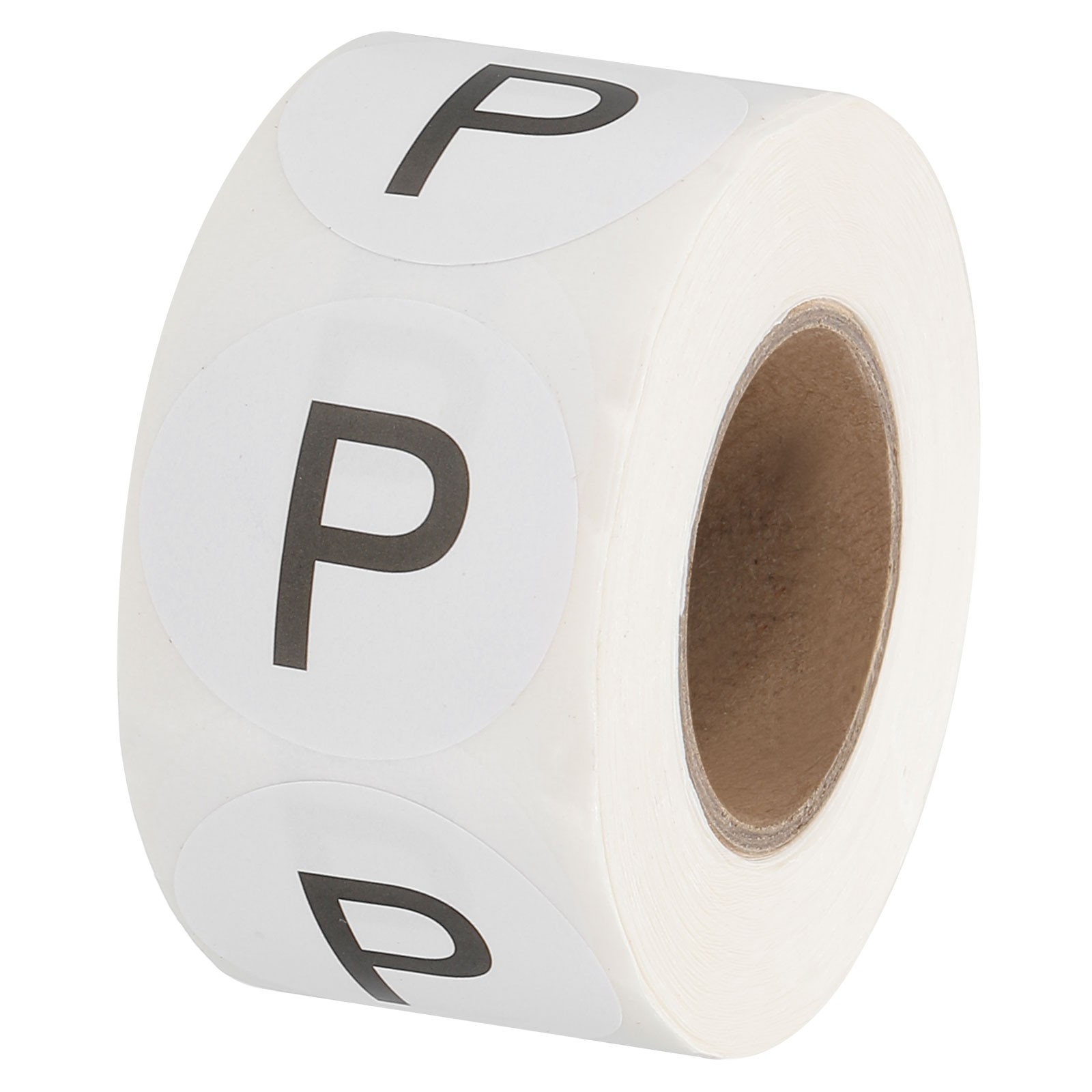 Letter P Inventory Labels, 1 Inch Capital Letter Stickers (1Roll/Total 500Pcs)