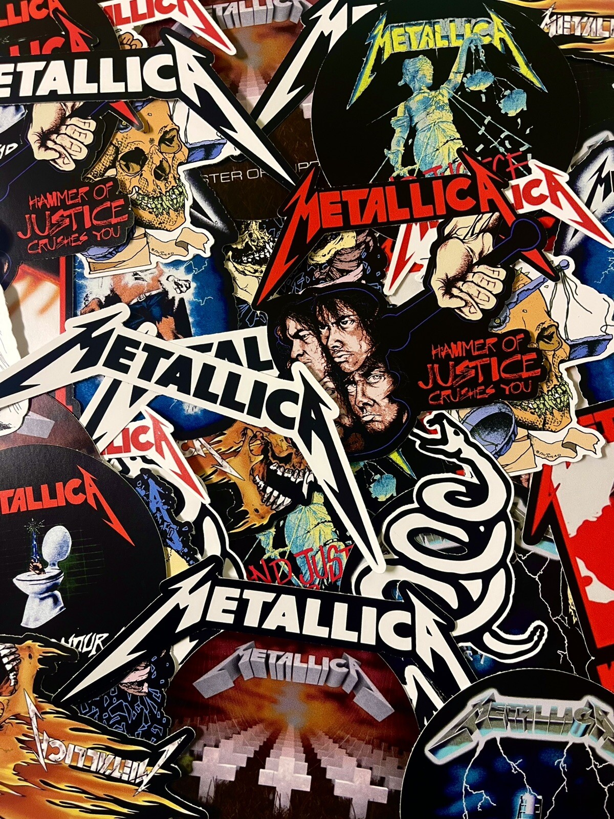 Metallica Sticker Pack – Heavy Metal Stickers , Thrash Metal Stickers