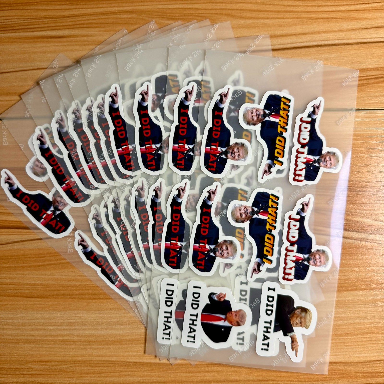 Trump "I DID THAT!" Stickers Assorted 100pc Waterproof Vinyl Decals Gas Pump 2"