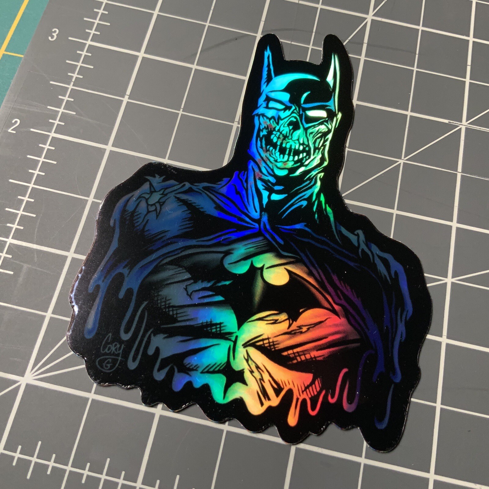 Zombie Batman Vinyl Sticker 3.5” Holographic Joker DCeased DC Dead Dark 1 Artist