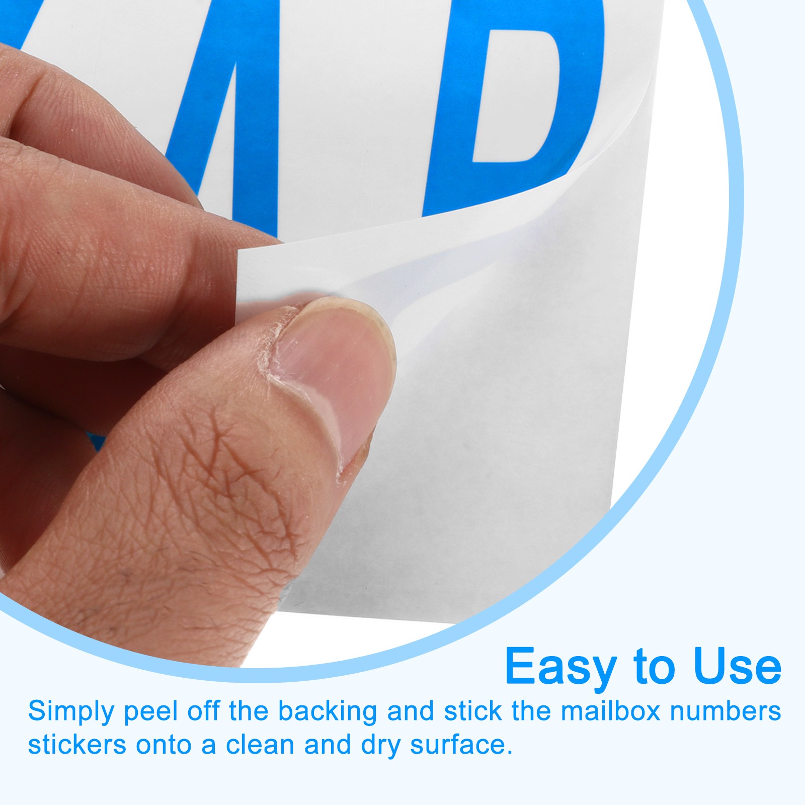 10 Sheets Mailbox Numbers and Letters for Indoor/Outdoor Decals,Blue in White